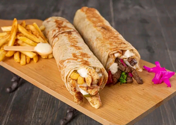 Loaded wrap with fries